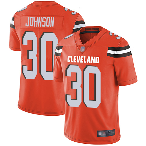 Cleveland Browns D Ernest Johnson Men Orange Limited Jersey 30 NFL Football Alternate Vapor Untouchable
